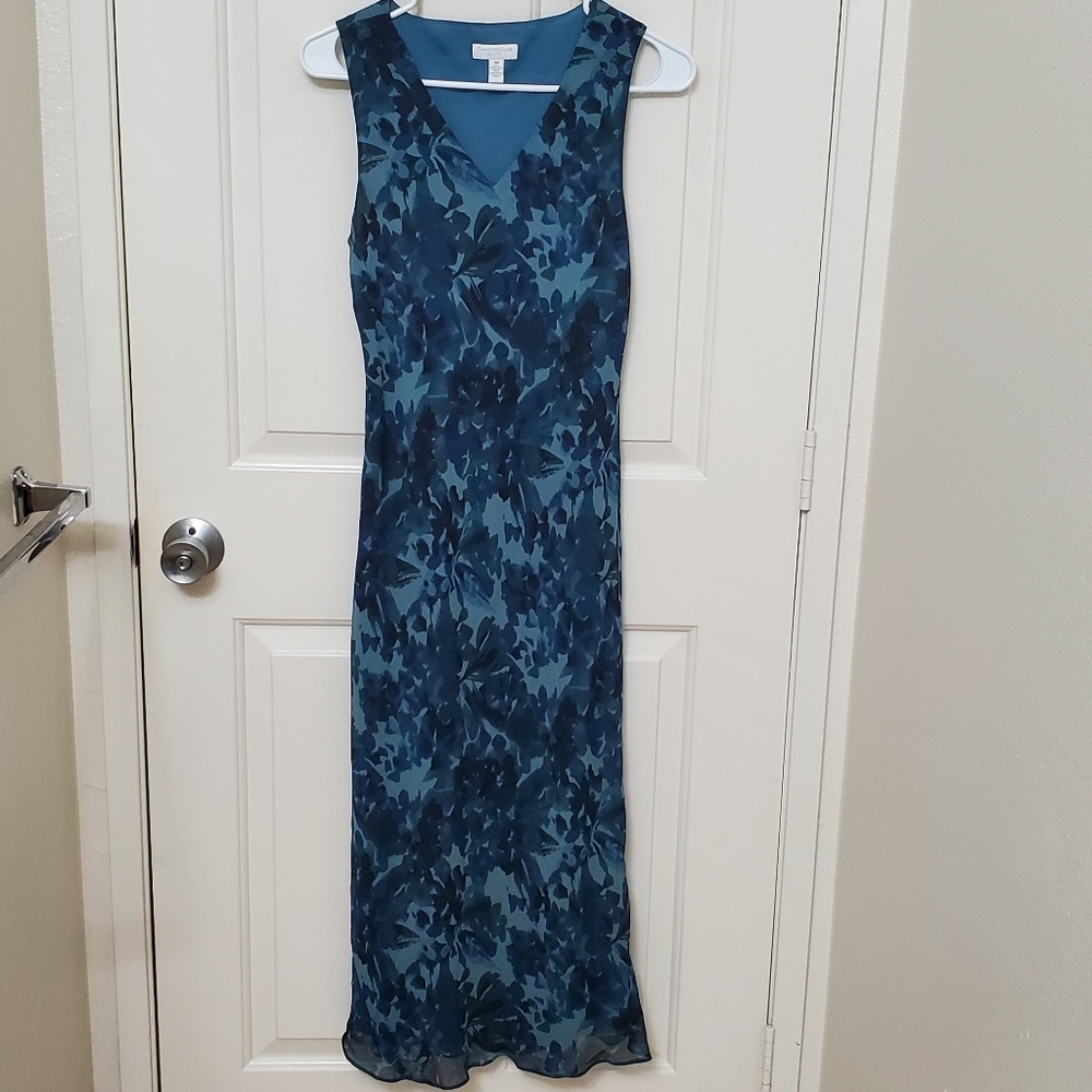 Silk flowered maxi dress